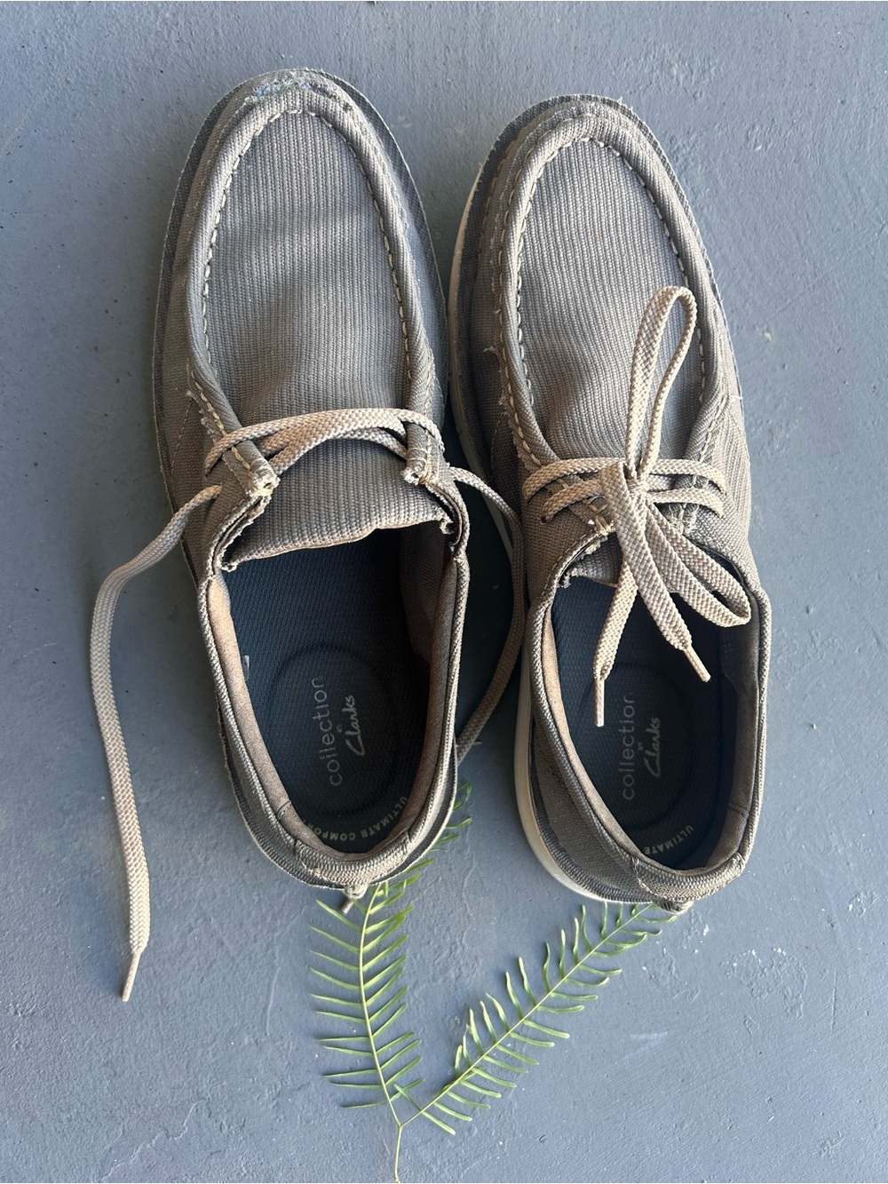 Clarks Men’s Canvas Boat Shoes - Lightw Olive